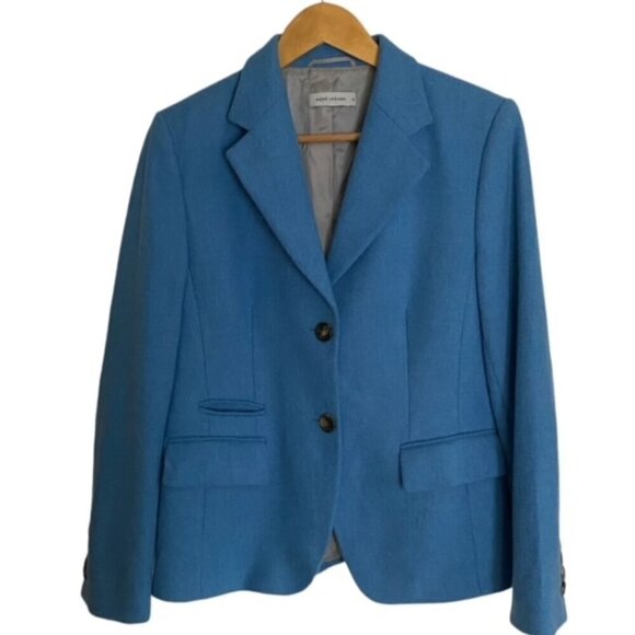 Rene Lezard Blue Wool Blazer 38 - Picture 1 of 4